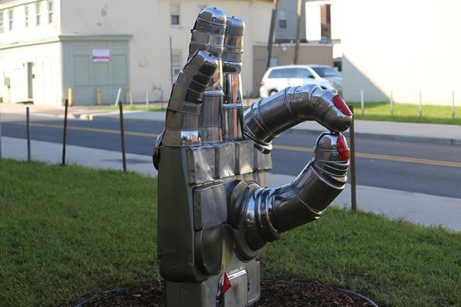 Not OK? Sculpture of hand gesture moved over gang worries | iNFOnews.ca Not OK? Sculpture of hand gesture moved over gang worries | iNFOnews.ca