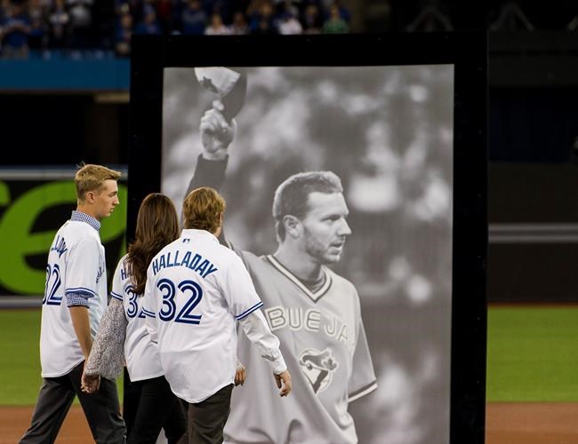 Blue Jays retire ace Roy Halladay's No. 32 in emotional pre-game ceremony | iNFOnews.ca Blue Jays retire ace Roy Halladay's No. 32 in emotional pre-game ceremony | iNFOnews.ca