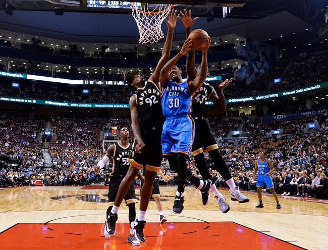 Raptors gather for lengthy meeting after 123-102 throttling by Thunder | iNFOnews.ca