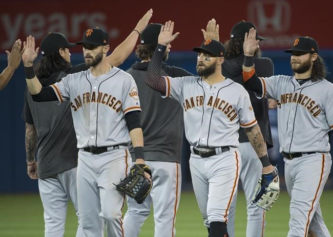 Pomeranz pitches gem, Sandoval homers, Giants blank Blue Jays for sweep | iNFOnews.ca