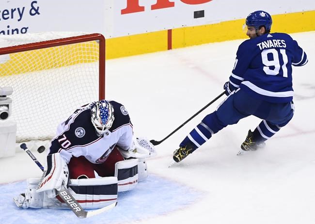 Leafs solve Korpisalo, but lose Muzzin as Toronto evens series with Columbus 1-1 | iNFOnews.ca Leafs solve Korpisalo, but lose Muzzin as Toronto evens series with Columbus 1-1 | iNFOnews.ca