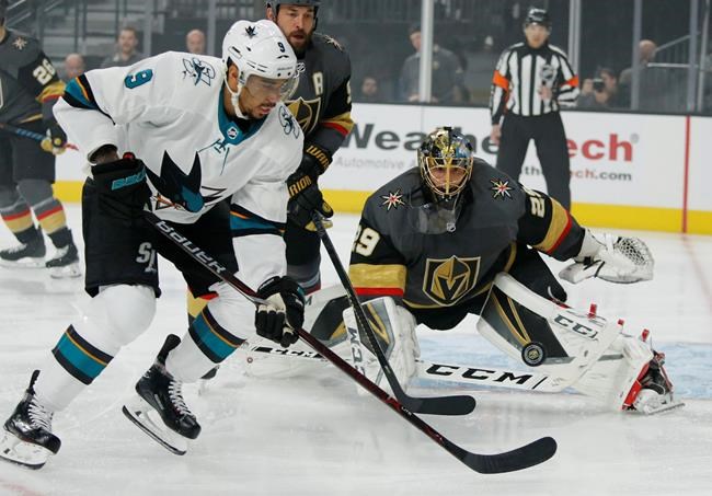 Fleury gets 15th playoff shutout, Vegas beats Sharks 5-0 | iNFOnews.ca Fleury gets 15th playoff shutout, Vegas beats Sharks 5-0 | iNFOnews.ca