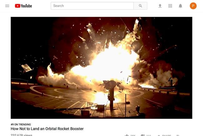 SpaceX bloopers video: 'How NOT to land an orbital rocket' | iNFOnews.ca