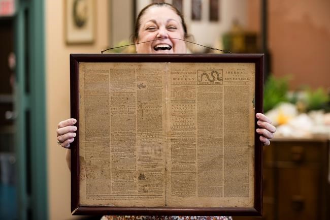 Original 1774 newspaper, found at Goodwill, heads to library | iNFOnews.ca