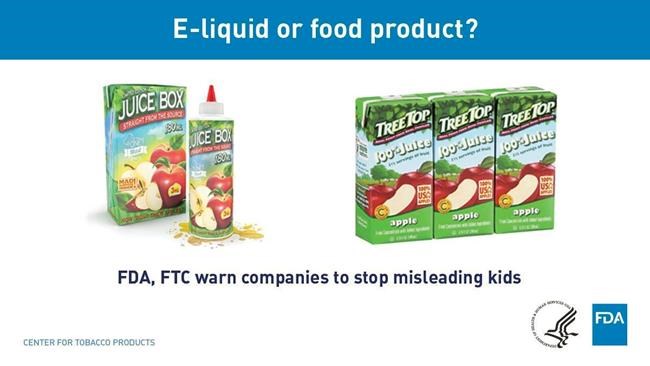 US warns liquid nicotine packets resemble juice boxes, candy | iNFOnews.ca