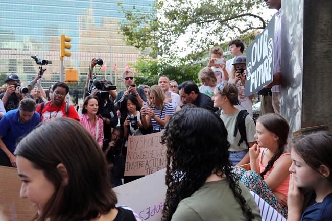 Swedish teen climate activist leads protest near UN | iNFOnews.ca CP7634450