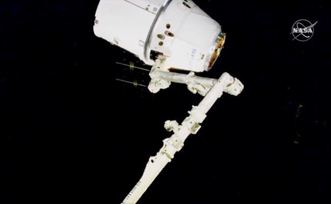 SpaceX's 20th station shipment arrives with candy, science | iNFOnews.ca SpaceX's 20th station shipment arrives with candy, science | iNFOnews.ca