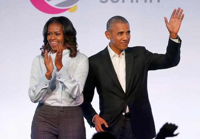 Obamas to produce exclusive podcasts for Spotify | iNFOnews.ca CP59031230