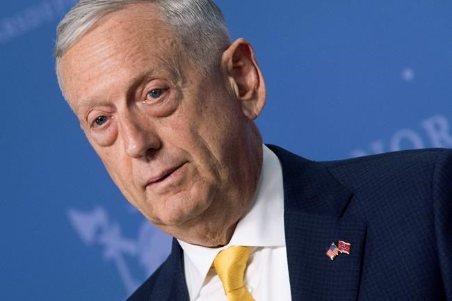 Pentagon chief Mattis defends his reversal on Space Force | iNFOnews.ca CP1990934934