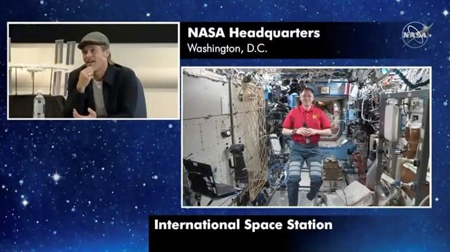 Brad Pitt asks astronaut: Who was better? Clooney or me? | iNFOnews.ca