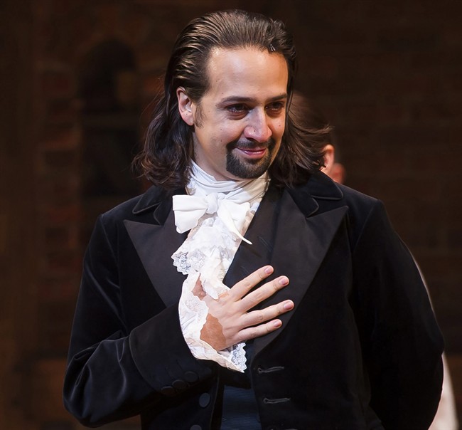 Lin-Manuel Miranda's 'Hamilton' wins Kennedy Prize for Drama | iNFOnews.ca CP36472173