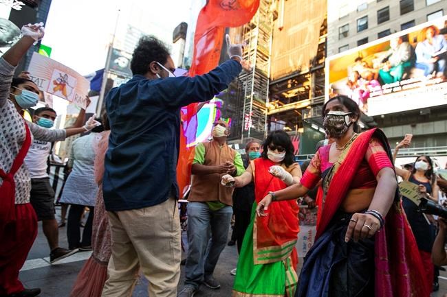 Supporters, opponents of Hindu temple meet in Times Square | iNFOnews.ca
