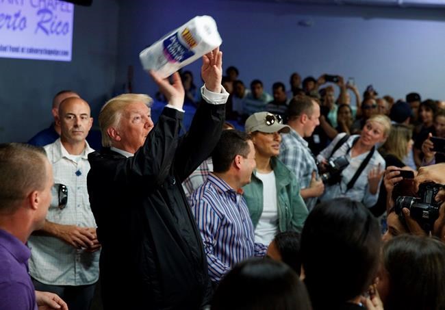 Democrats unveil billboard of Trump tossing paper towels | iNFOnews.ca Democrats unveil billboard of Trump tossing paper towels | iNFOnews.ca