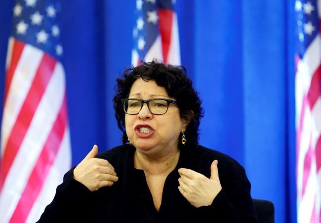 Sotomayor mentions Gorsuch obliquely in NYC college speech | iNFOnews.ca