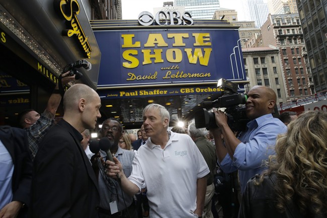 David Letterman makes his final broadcast in late-night for CBS | iNFOnews.ca CP33169365