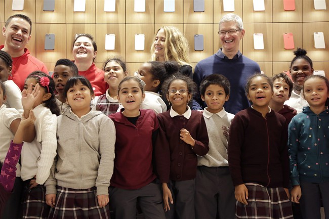 Apple's Cook: Computer science and coding education crucial to training workforce of tomorrow | iNFOnews.ca CP35630123