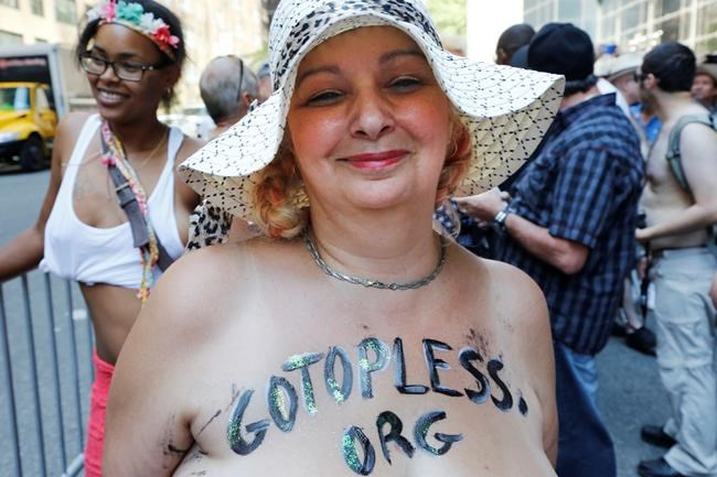 Women bare breasts for gender equality on GoTopless Day | iNFOnews.ca