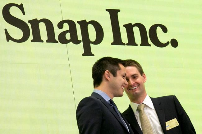 Snapchat parent rockets higher in Wall Street debut | iNFOnews.ca