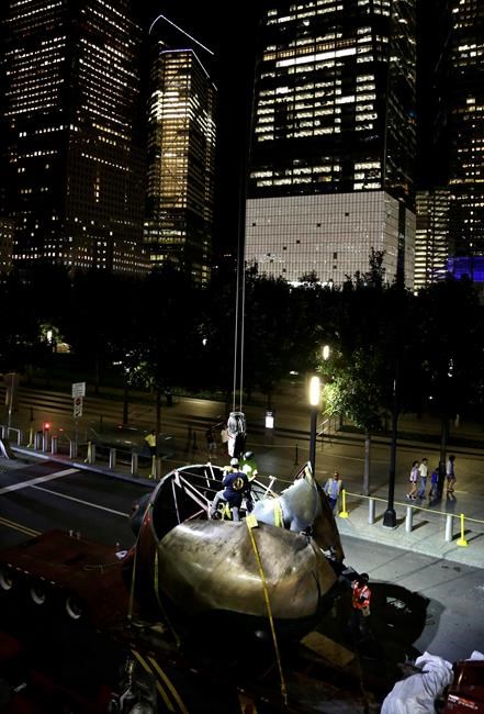 Battered bronze sphere returns to World Trade Center site | iNFOnews.ca Battered bronze sphere returns to World Trade Center site | iNFOnews.ca