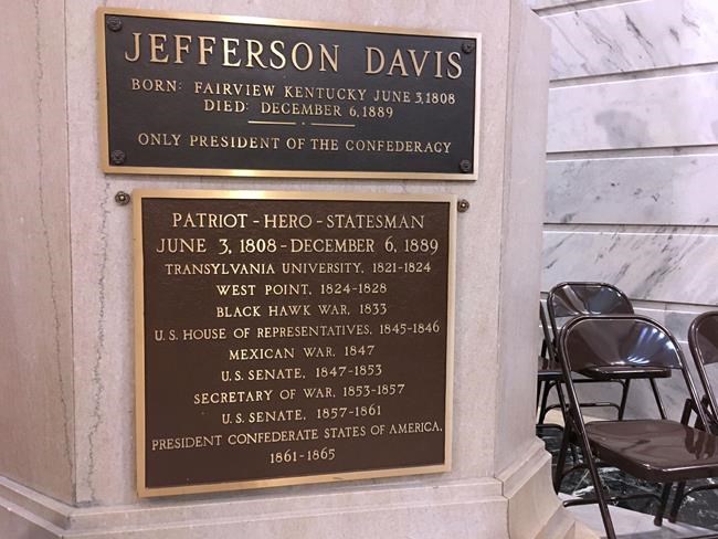 Plaque declaring Jefferson Davis a 'hero' to be removed | iNFOnews.ca