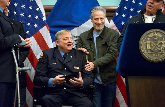 Jon Stewart among those praising late NYC firefighter | iNFOnews.ca