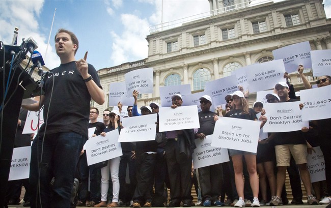 Battle between NY mayor, Uber heats up on eve of vote to limit ride-hailing company's growth | iNFOnews.ca CP33930314