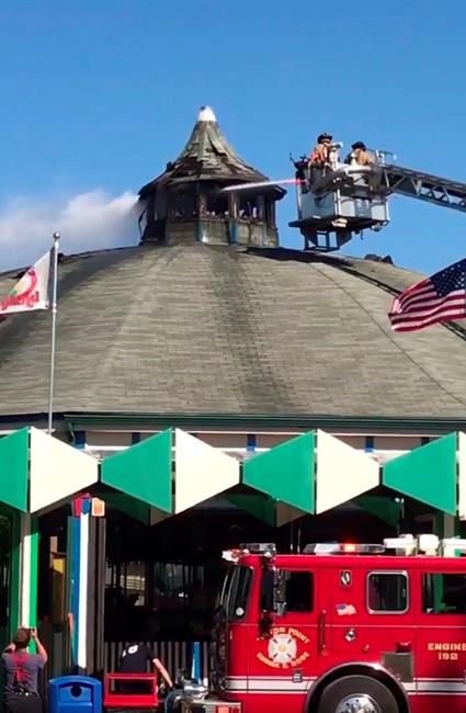 Carousel roof catches fire at amusement park; no injuries | iNFOnews.ca Carousel roof catches fire at amusement park; no injuries | iNFOnews.ca