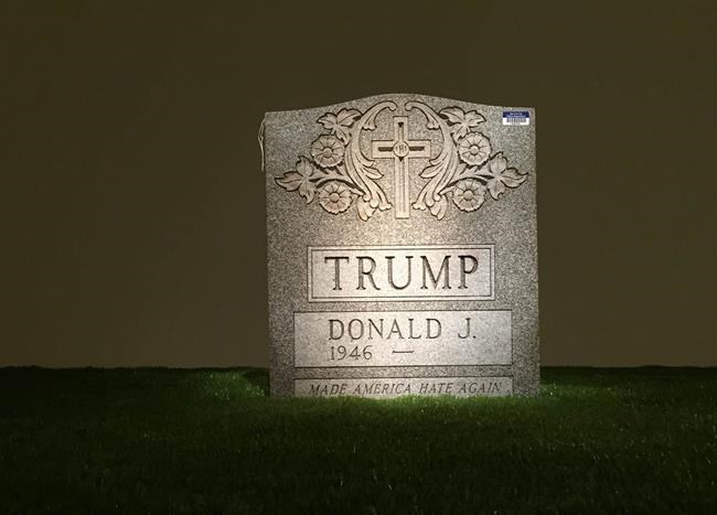 NYC 'Trump Tombstone' on display after police confiscate it | iNFOnews.ca