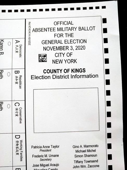 Error leaves thousands in NYC with flawed absentee ballots | iNFOnews.ca