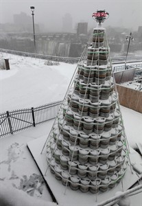 Tappy holidays: Rochester's Genesee brewery builds Christmas tree out of 300 empty kegs | iNFOnews.ca