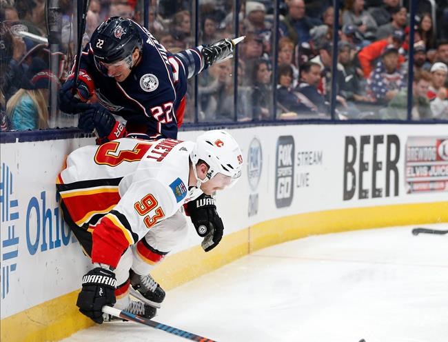 Rittich stops 43 shots as Flames beat Blue Jackets 3-0 | iNFOnews.ca