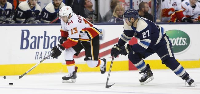 Gaudreau has 4 points, Flames rally past Blue Jackets 9-6 | iNFOnews.ca