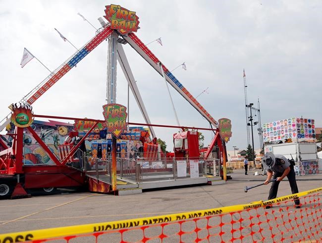 Crews dismantling thrill ride after deadly fair accident | iNFOnews.ca Crews dismantling thrill ride after deadly fair accident | iNFOnews.ca