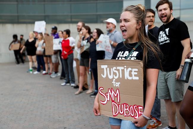 Dozens of protesters demand 3rd trial in police shooting | iNFOnews.ca Dozens of protesters demand 3rd trial in police shooting | iNFOnews.ca