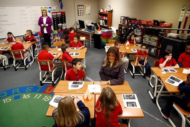 Melania Trump talks up homework with kids on 'Be Best' tour | iNFOnews.ca