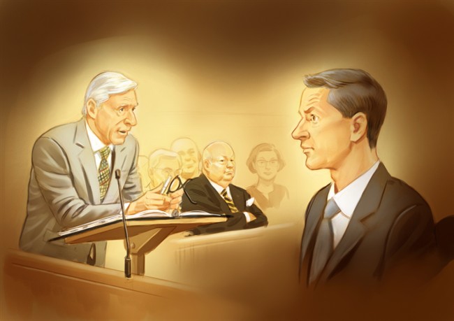 Mike Duffy's lawyer takes aim at Nigel Wright's image during cross-examination | iNFOnews.ca CP34195501