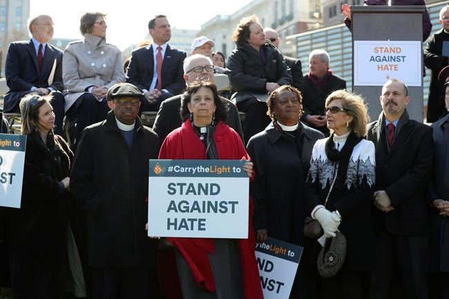 Hundreds rally against hate after cemetery damage, threats | iNFOnews.ca