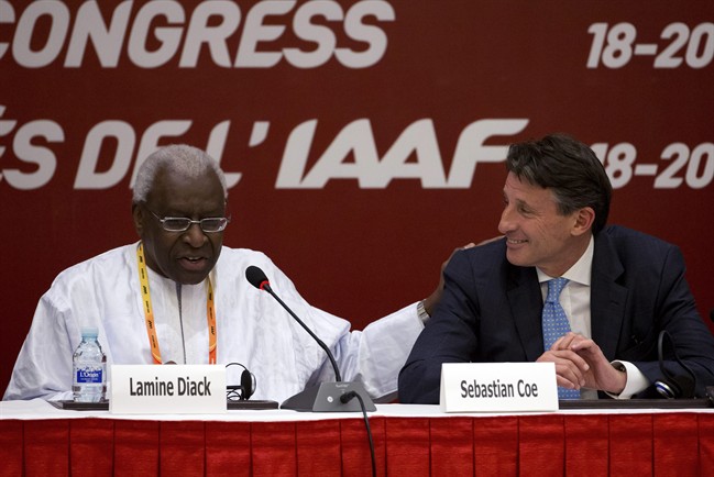 Former IAAF president Lamine Diack investigated in Russian doping bribery probe | iNFOnews.ca CP35194046