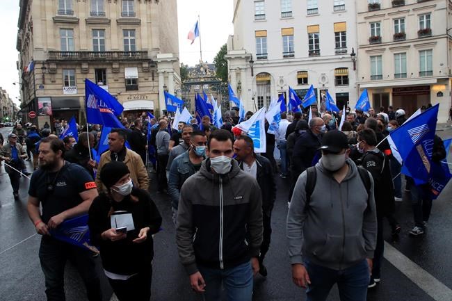 French police stage banned demo to demand government support | iNFOnews.ca