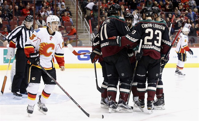Ekman-Larsson scores in OT, Coyotes beat Flames 2-1 for Tippett's 500th win | iNFOnews.ca CP35488935