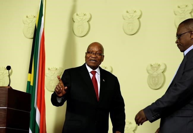 South African President Zuma succumbs to pressure, resigns | iNFOnews.ca CP1955257920