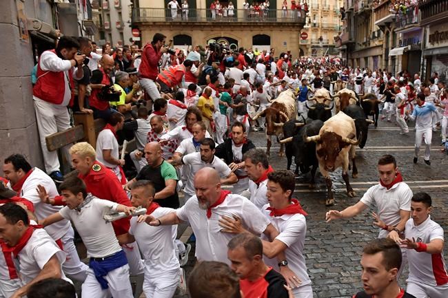 2 injured running with bulls in the streets of Pamplona | iNFOnews.ca