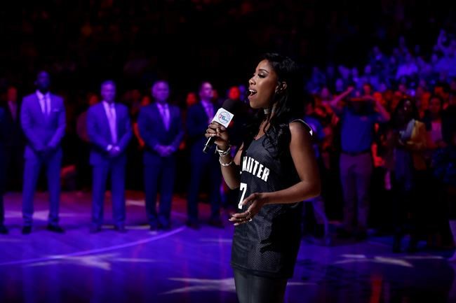 Streeter performs national anthem in 'We Matter' shirt | iNFOnews.ca