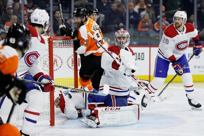 Sean Couturier scores in OT, Flyers beat Canadiens 3-2 | iNFOnews.ca