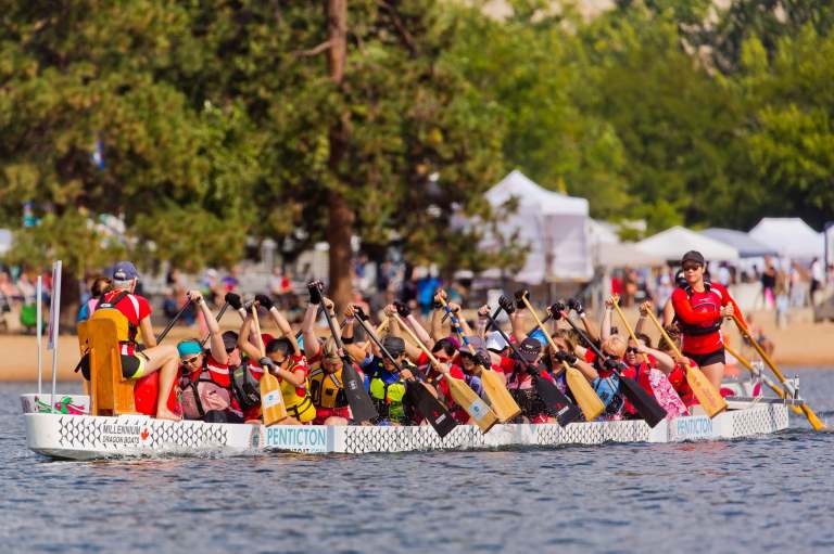 Paddlers gather in Penticton for the 25th annual Dragon Boat Festival on Skaha Lake | iNFOnews.ca