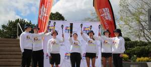 BC Summer Games participants on podium