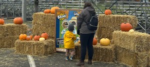 Mother and son at the 2024 City of Kamloops Pumpkin Smash