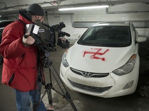Montreal police treat vehicles spray-painted with red swastikas as hate crime | iNFOnews.ca CP32033526
