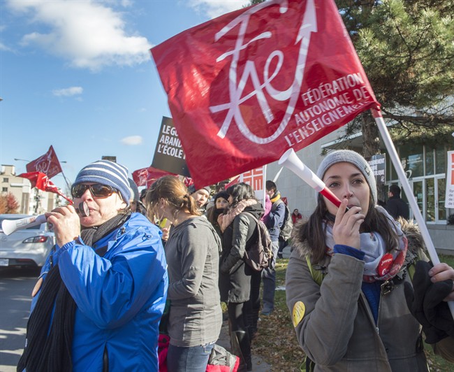 Quebec public sector workers begin several days of rotating strikes | iNFOnews.ca CP35085914