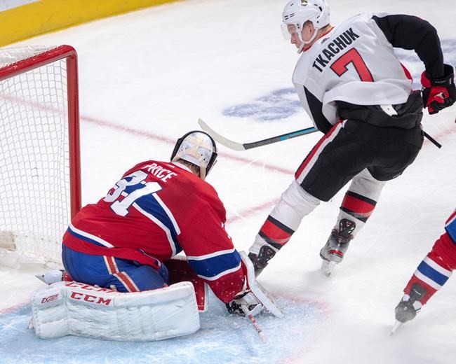 Brady Tkachuk scores overtime winner as Senators edge Canadiens 2-1 | iNFOnews.ca Brady Tkachuk scores overtime winner as Senators edge Canadiens 2-1 | iNFOnews.ca
